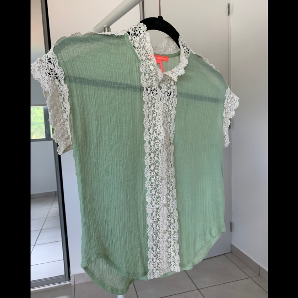 Mint Green Blouse